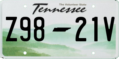 TN license plate Z9821V