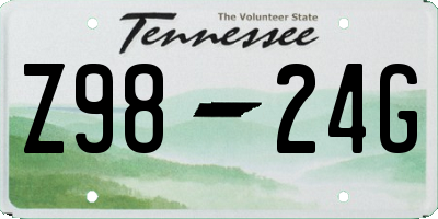 TN license plate Z9824G