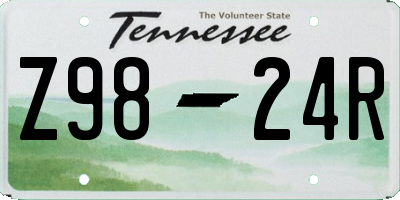 TN license plate Z9824R