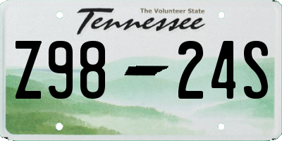 TN license plate Z9824S