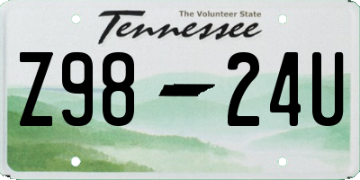 TN license plate Z9824U