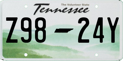TN license plate Z9824Y