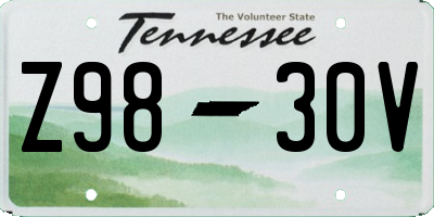 TN license plate Z9830V