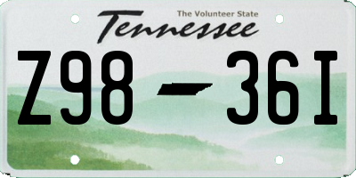 TN license plate Z9836I