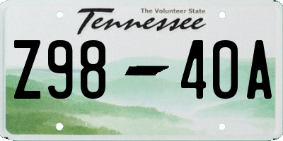 TN license plate Z9840A