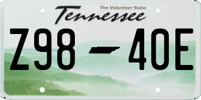 TN license plate Z9840E