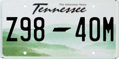 TN license plate Z9840M