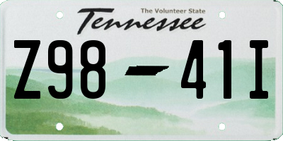 TN license plate Z9841I