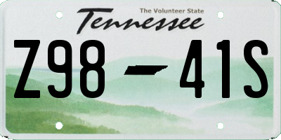 TN license plate Z9841S