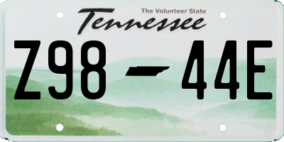 TN license plate Z9844E