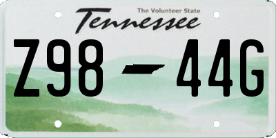 TN license plate Z9844G