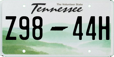 TN license plate Z9844H