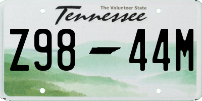 TN license plate Z9844M