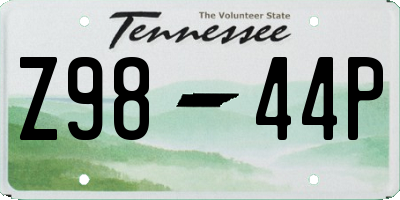 TN license plate Z9844P