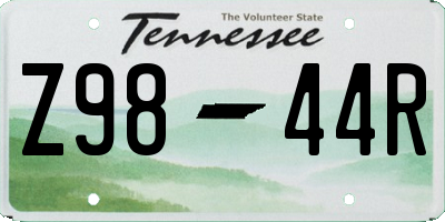 TN license plate Z9844R