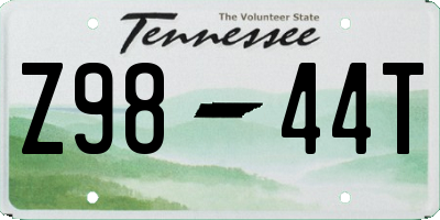 TN license plate Z9844T