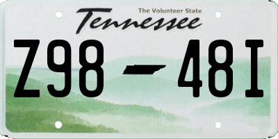 TN license plate Z9848I