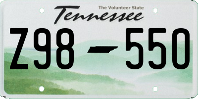 TN license plate Z9855O