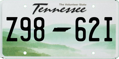 TN license plate Z9862I