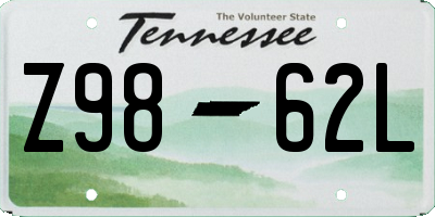 TN license plate Z9862L