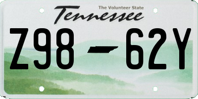 TN license plate Z9862Y