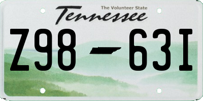 TN license plate Z9863I