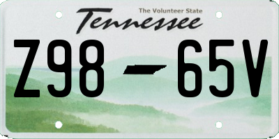 TN license plate Z9865V