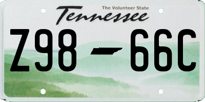 TN license plate Z9866C