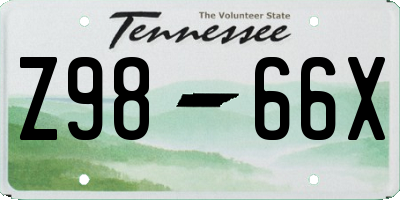 TN license plate Z9866X