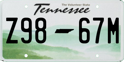 TN license plate Z9867M