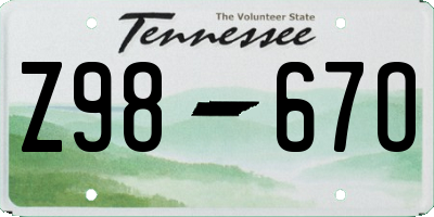 TN license plate Z9867O
