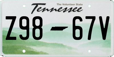 TN license plate Z9867V