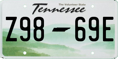 TN license plate Z9869E