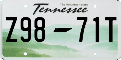 TN license plate Z9871T