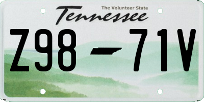 TN license plate Z9871V