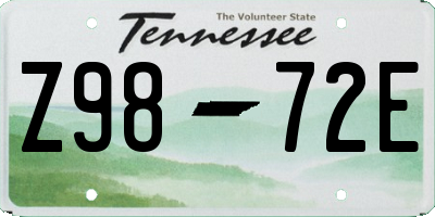 TN license plate Z9872E