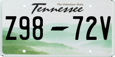 TN license plate Z9872V