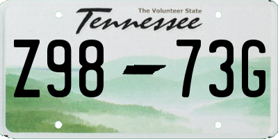 TN license plate Z9873G