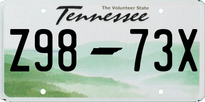 TN license plate Z9873X