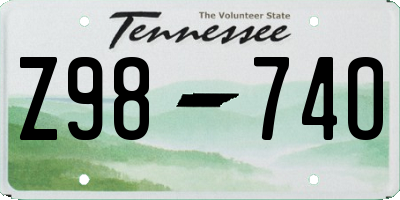 TN license plate Z9874O