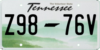 TN license plate Z9876V