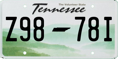 TN license plate Z9878I