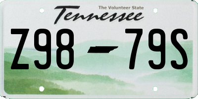 TN license plate Z9879S