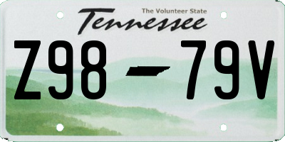 TN license plate Z9879V