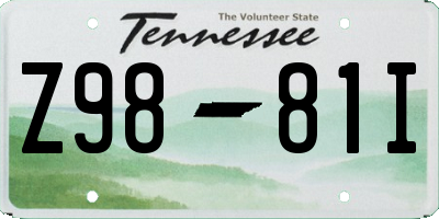 TN license plate Z9881I