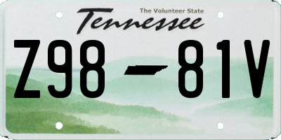 TN license plate Z9881V