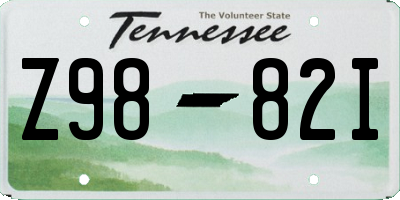 TN license plate Z9882I