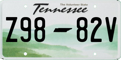 TN license plate Z9882V