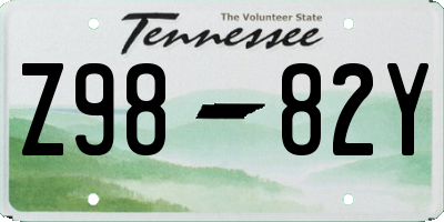 TN license plate Z9882Y