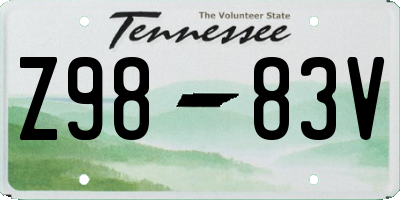 TN license plate Z9883V